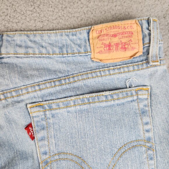 Levi's 518 Superlow Bootcut Jeans Women's 13M Flared Stretch Denim Pants - Picture 12 of 15